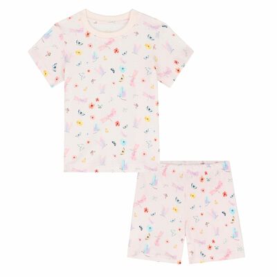 Girls Pink Butterfly Pyjamas
