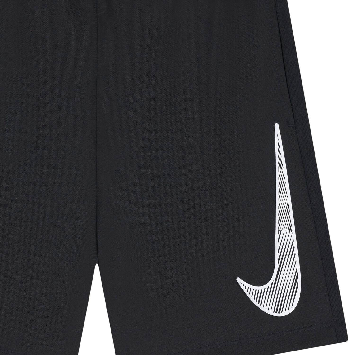 Boys Black Logo Shorts, 2, hi-res