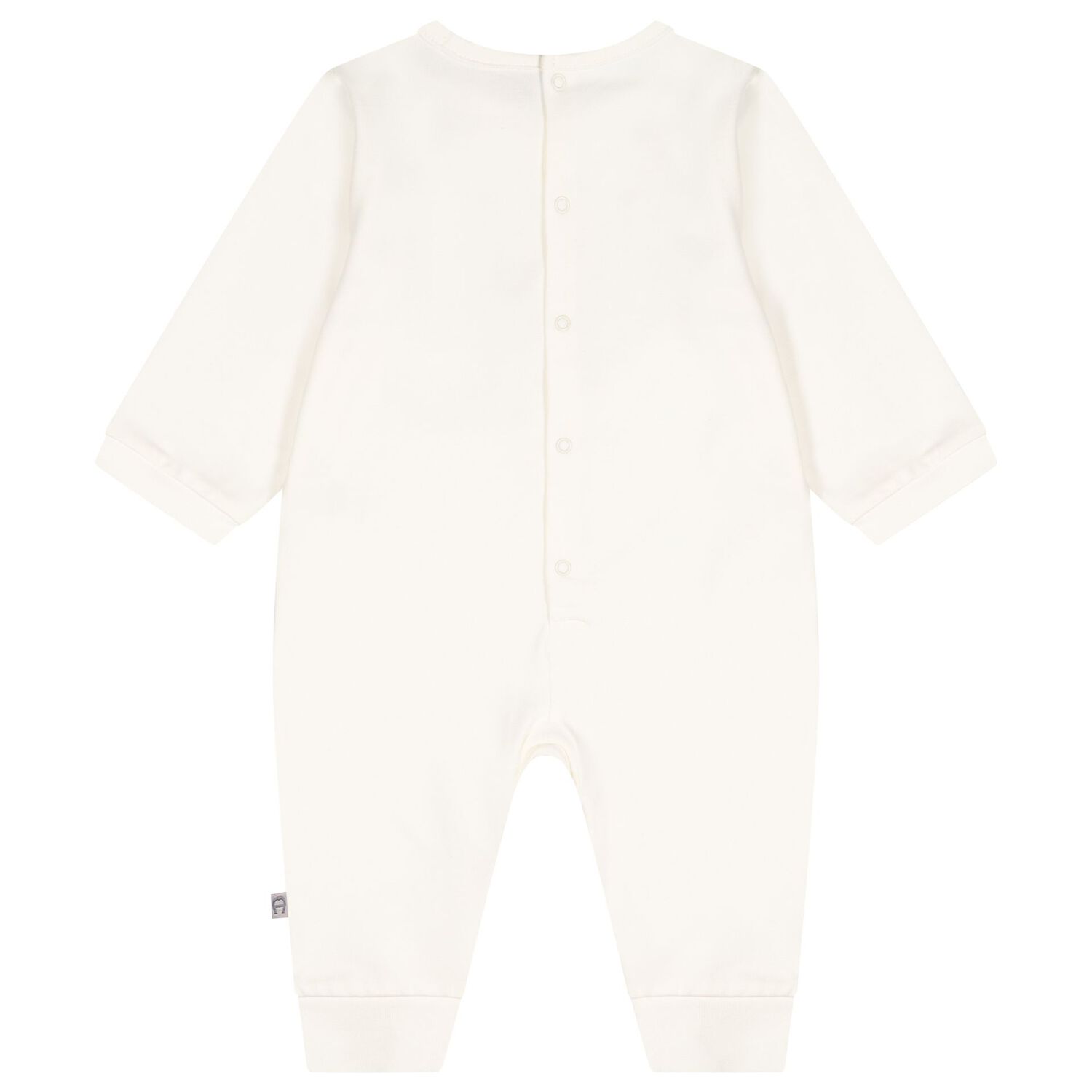 Ivory & Gold Logo Romper, 1, hi-res