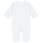 Baby Girls White Swan Babygrow, 1, hi-res