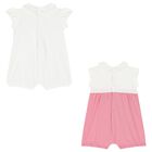 Baby Girls White & Pink Rompers ( 2-Pack ), 3, hi-res