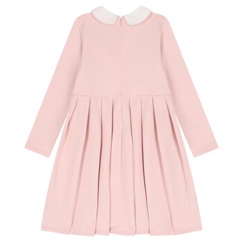Girls Pink Pleated Dress