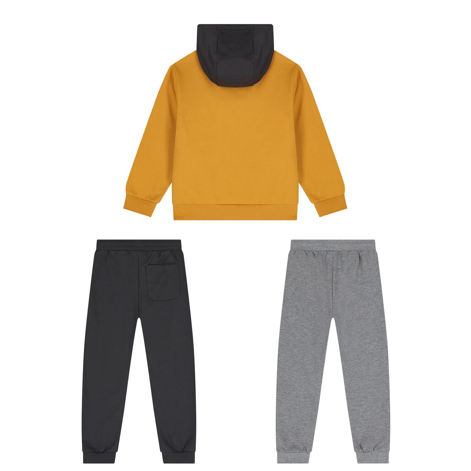 Boys Yellow & Grey Tracksuit Set (3 Piece), 1, hi-res