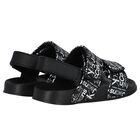 Black Logo Sandals, 1, hi-res