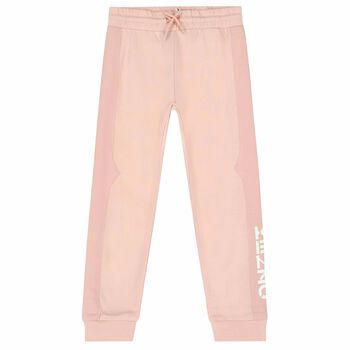Girls Pink Logo Joggers