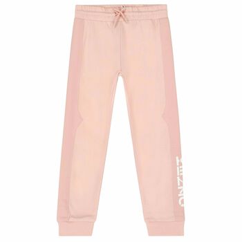 Girls Pink Logo Joggers