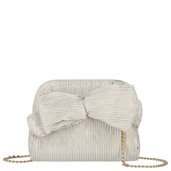 Girls Beige & Silver Handbag