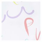 Girls White Logo Swimsuit, 1, hi-res