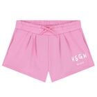 Girls Pink Logo Shorts, 1, hi-res