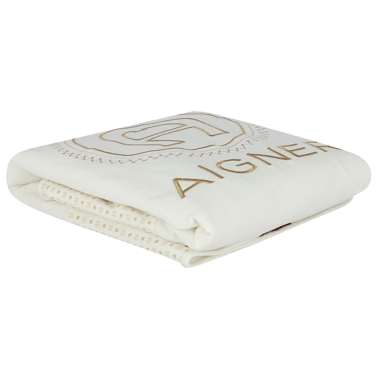 Ivory & Gold Logo Baby Blanket, 1, hi-res