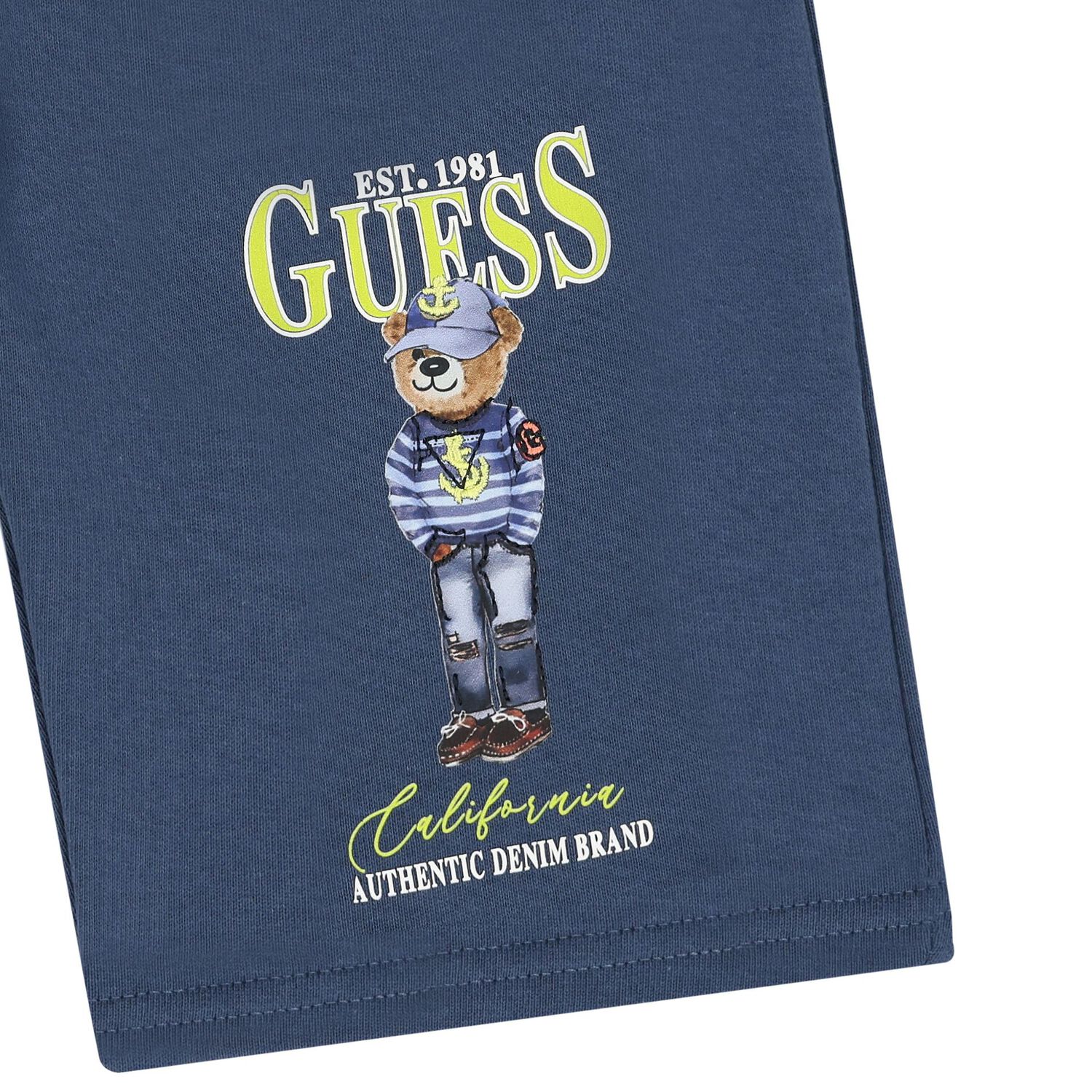 Boys Blue Teddy Bear Shorts, 1, hi-res image number null