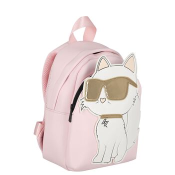 Girls Pink Choupette Logo Backpack