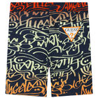 Boys Navy Blue Logo Shorts, 2, hi-res