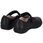 Girls Black Logo Leather Shoes, 1, hi-res