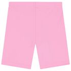 Girls Pink Logo Softskin Cycling Shorts , 1, hi-res