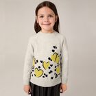 Girls Beige & Black Heart Dress Set, 1, hi-res