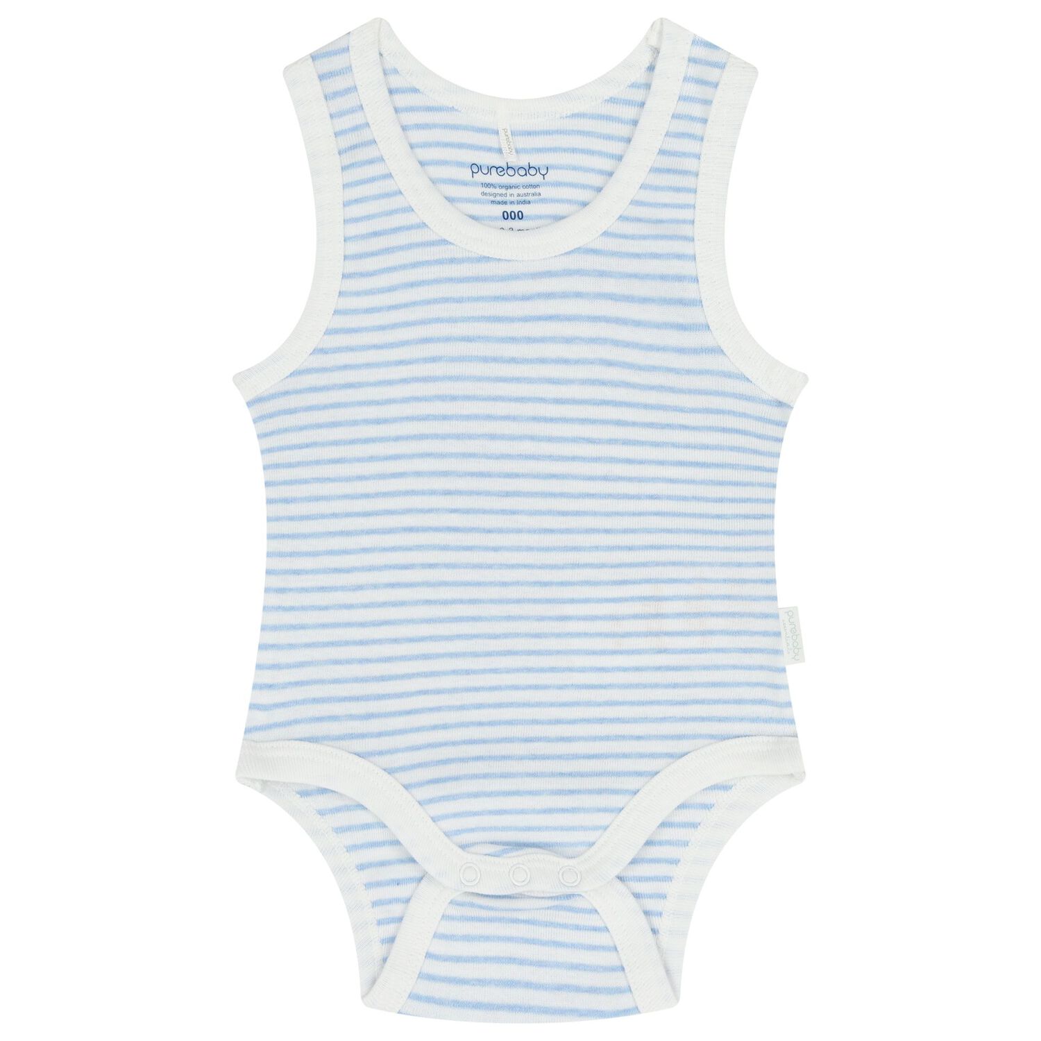 Baby Boys Blue & White Bodysuits ( 2-Pack ), 1, hi-res image number null
