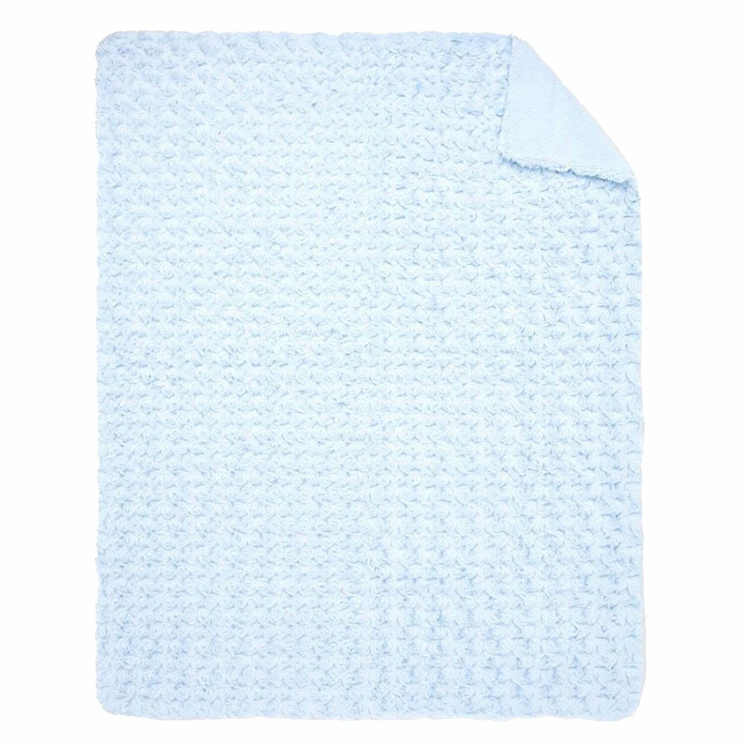 Baby Boys Blue Plush Blanket, 1, hi-res