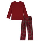 Boys Burgundy Logo Pyjamas, 1, hi-res
