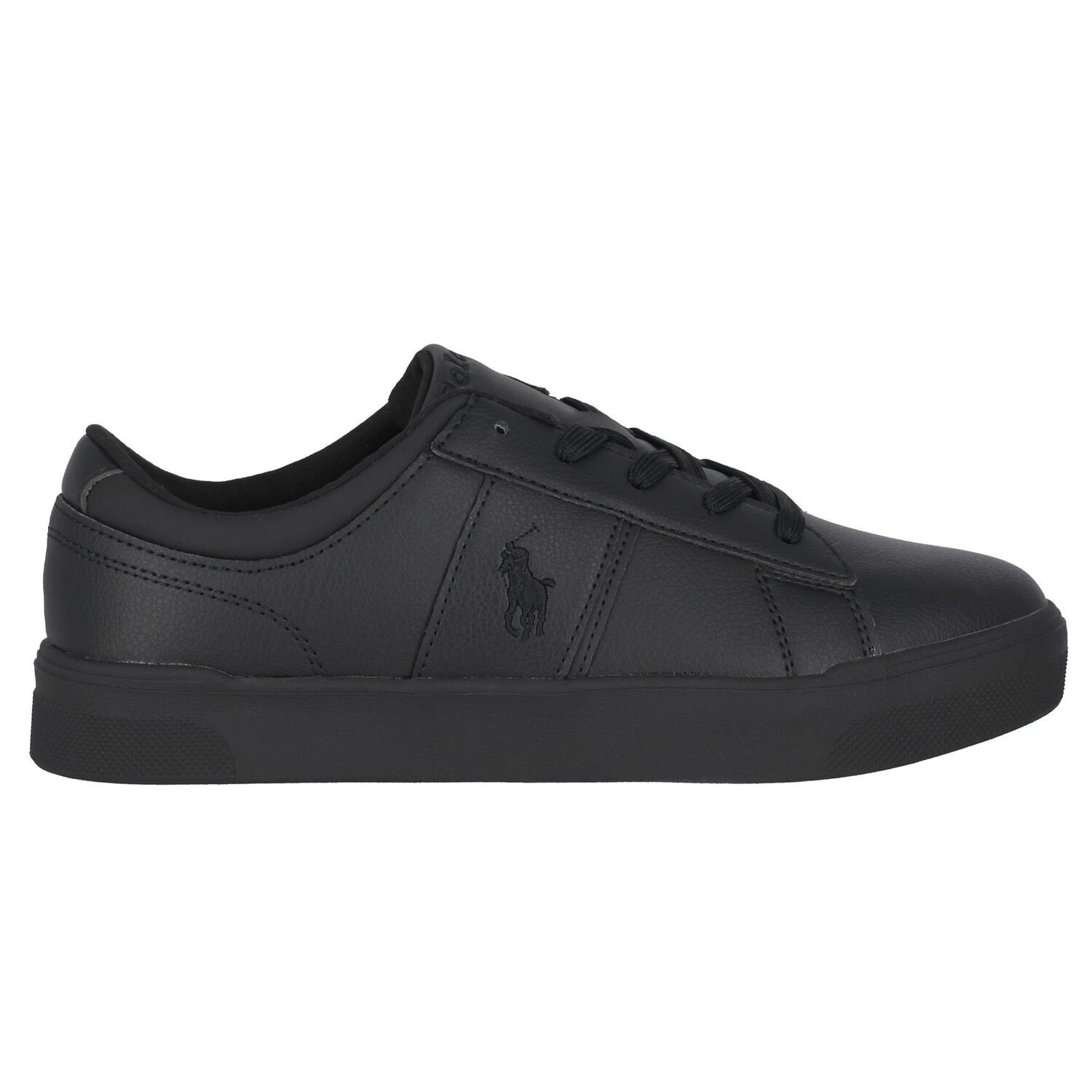 Boys Black Logo Trainers, 1, hi-res