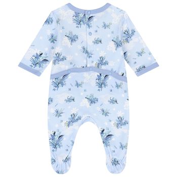 Baby Boys Blue Logo Babygrow