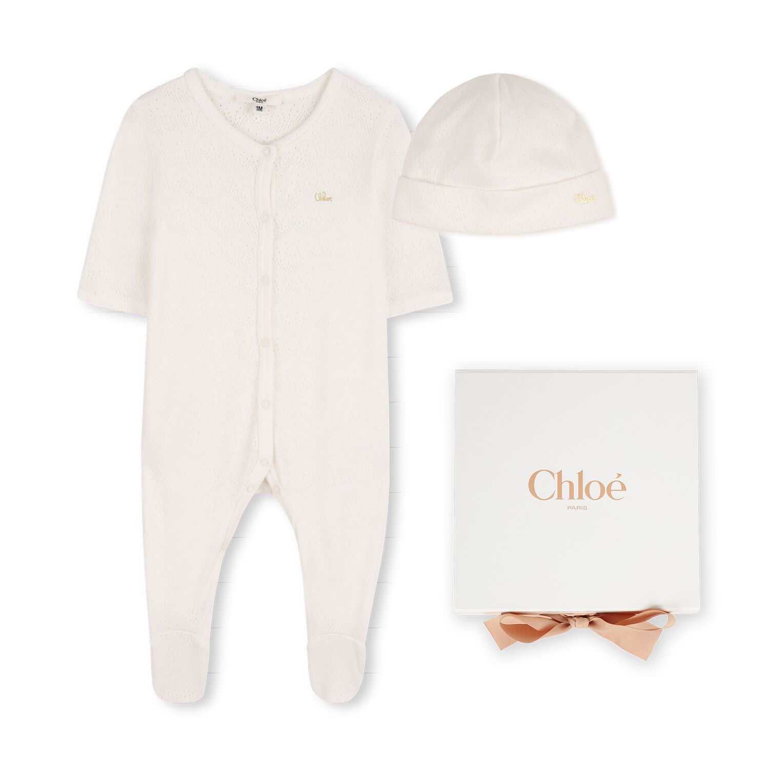 Baby Girls Ivory Babygrow Gift Set, 1, hi-res