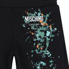 Boys Black Logo Shorts, 1, hi-res