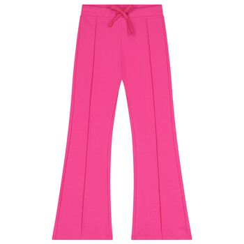 Girls Pink Flared Leggings