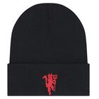 Black & Red Logo Beanie Hat, 1, hi-res