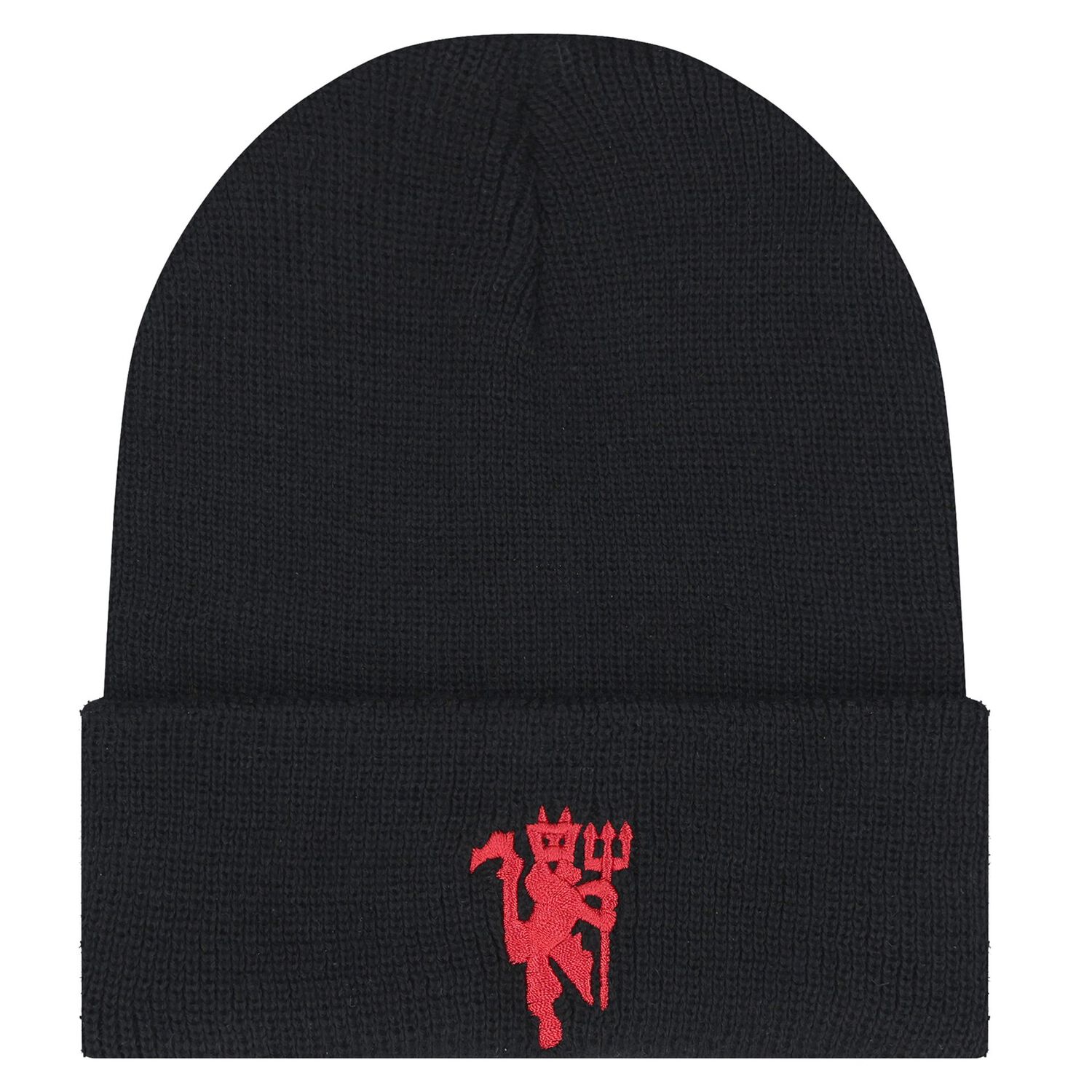 Black & Red Logo Beanie Hat, 1, hi-res