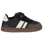 Younger Boys Black & White Trainers, 2, hi-res