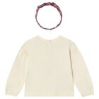 Younger Girls Ivory Long Sleeve Top Set, 1, hi-res