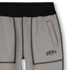 Boys Beige & Black Logo Reversible Joggers, 1, hi-res