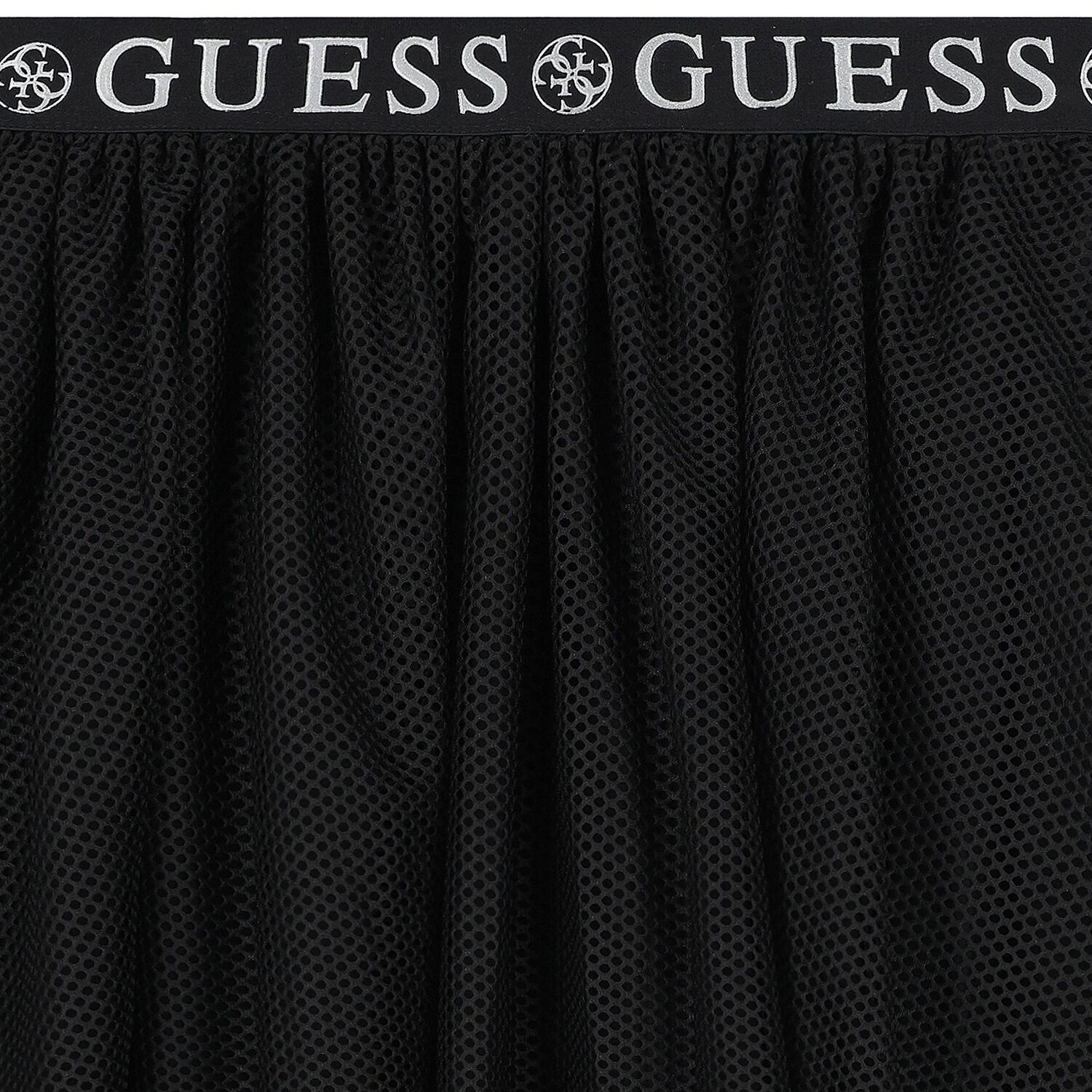 Girls Black Logo Mesh Skirt, 1, hi-res image number null
