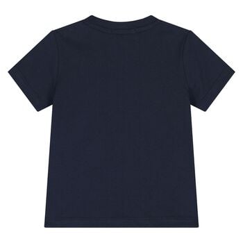 Younger Boys Navy Blue Logo T-Shirt