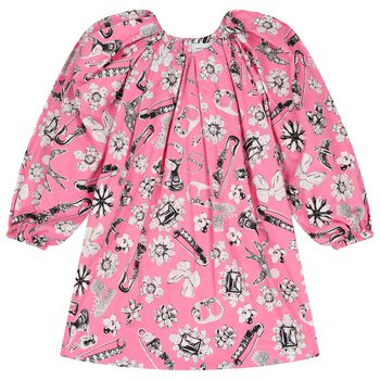Girls Pink Jewel & Charm Dress