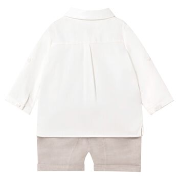 Baby Boys Beige Shorts Set