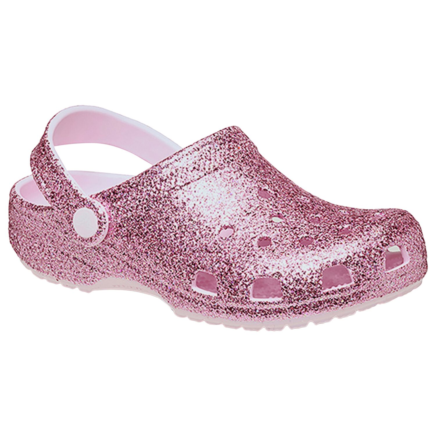 Girls Pink Glitter Classic Clogs Sandals , 1, hi-res