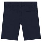 Boys Navy Blue Chino Shorts, 3, hi-res