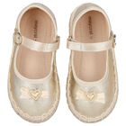Baby Girls Gold Espadrilles, 1, hi-res