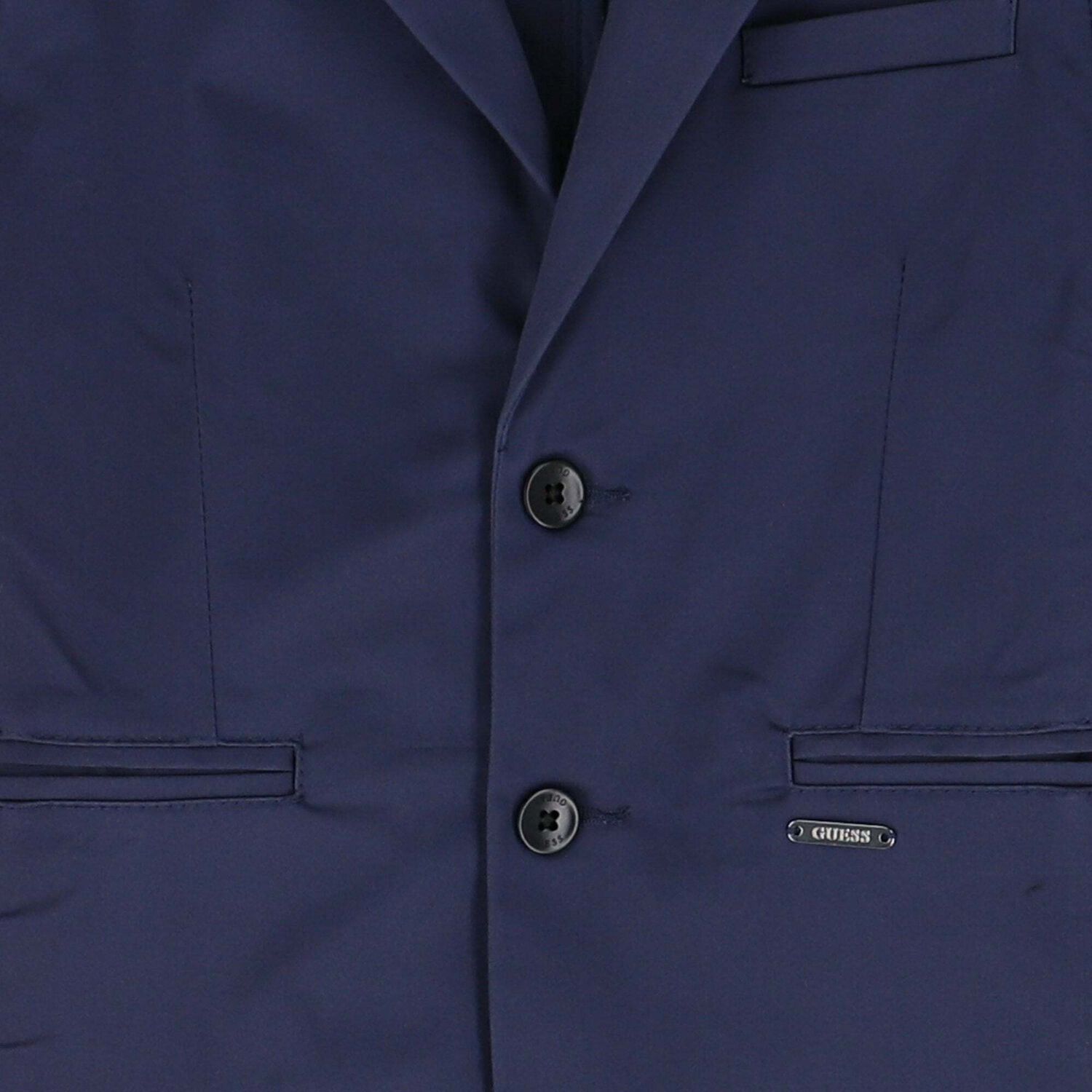 Boys Navy Cotton Jacket, 1, hi-res