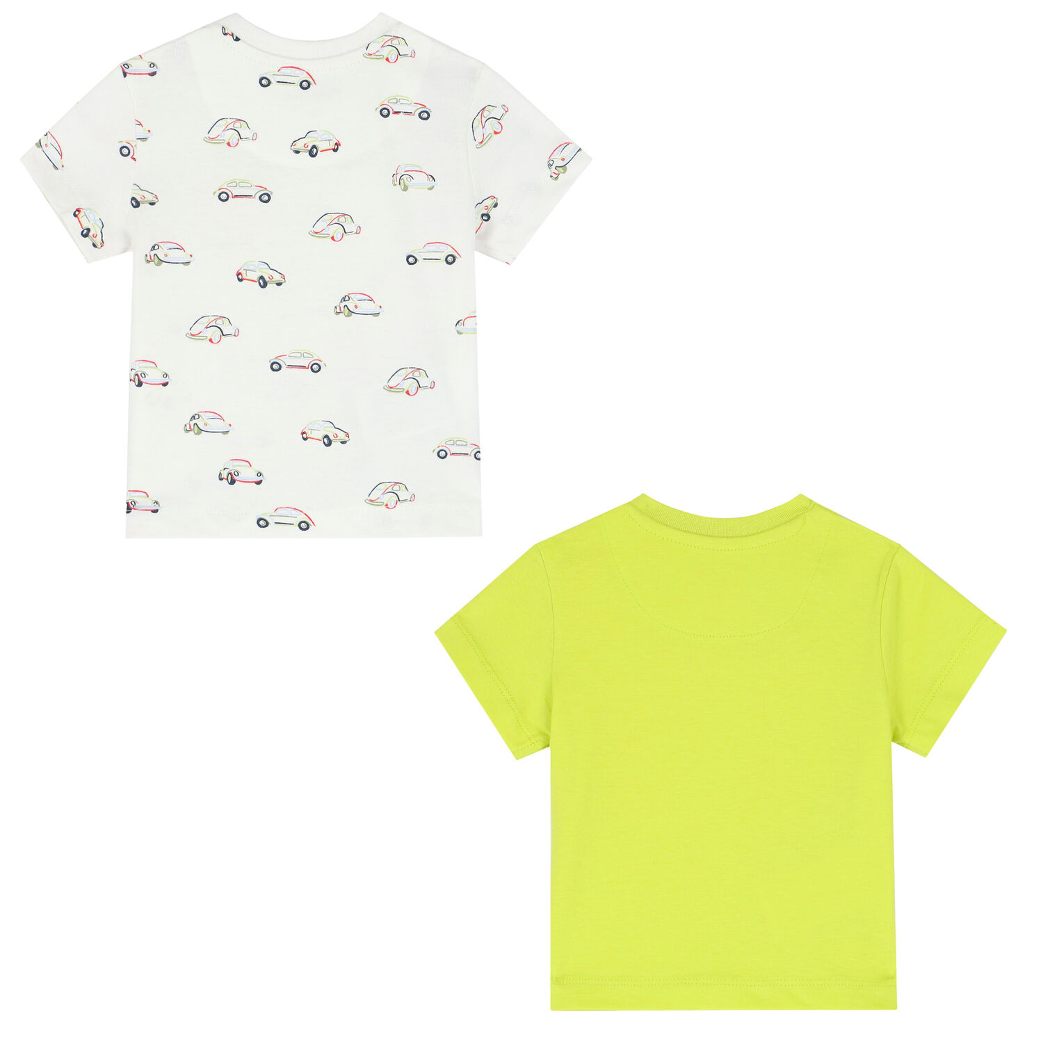 Younger Boys White & Neon Green T-Shirts ( 2-Pack ), 1, hi-res image number null