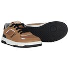 Boys Beige Logo Trainers, 1, hi-res