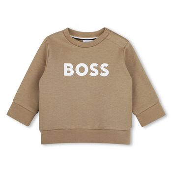 Younger Boys Beige Logo Sweatshirt