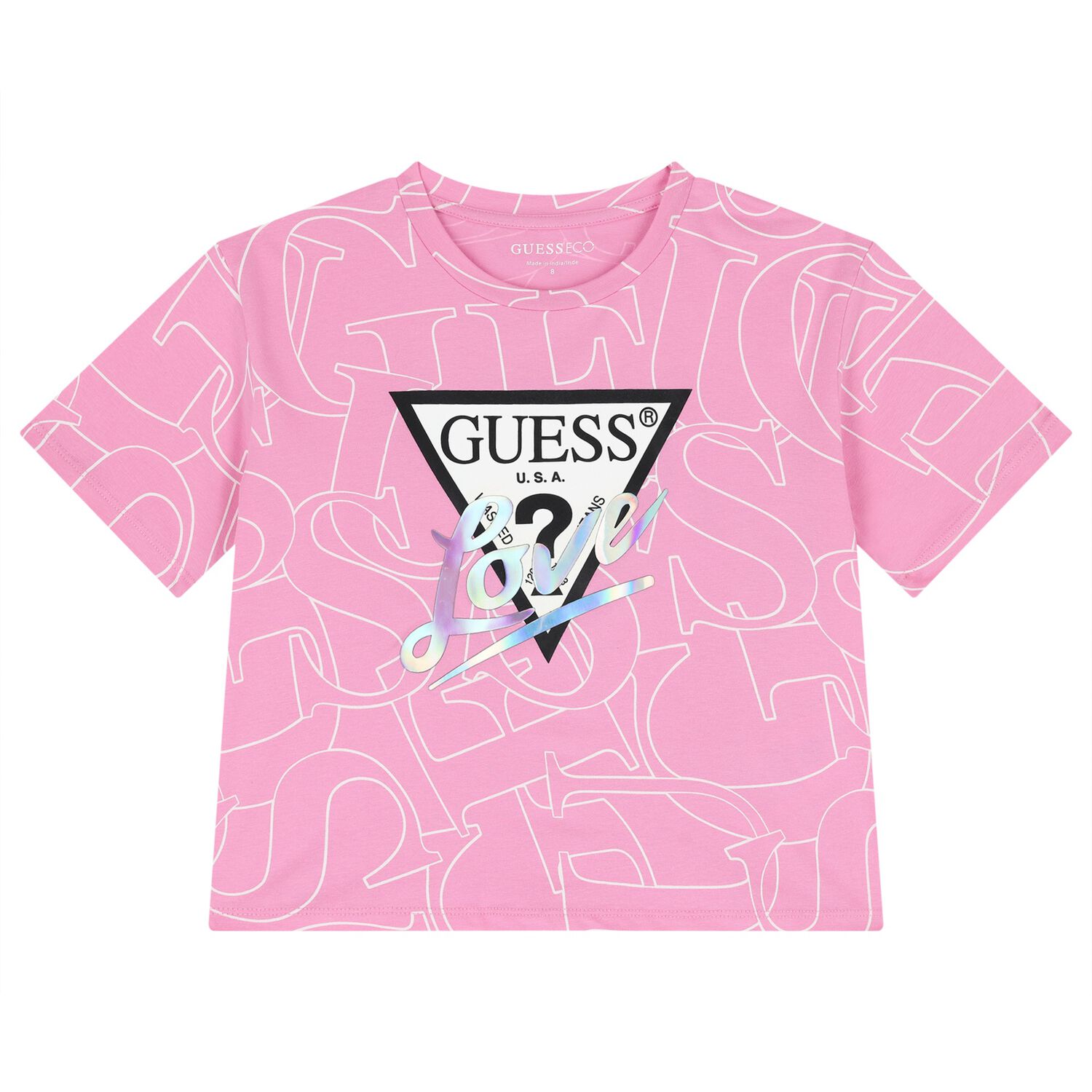 Girls Pink Logo T-Shirt, 2, hi-res