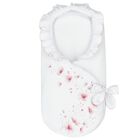 Baby Girls White & Pink Floral Nest, 1, hi-res