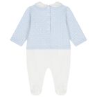 Baby Boys Blue & White Logo Babygrow Gift Set, 1, hi-res