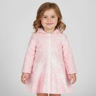 Younger Girls Pink & White Logo Hooded Dress, 1, hi-res