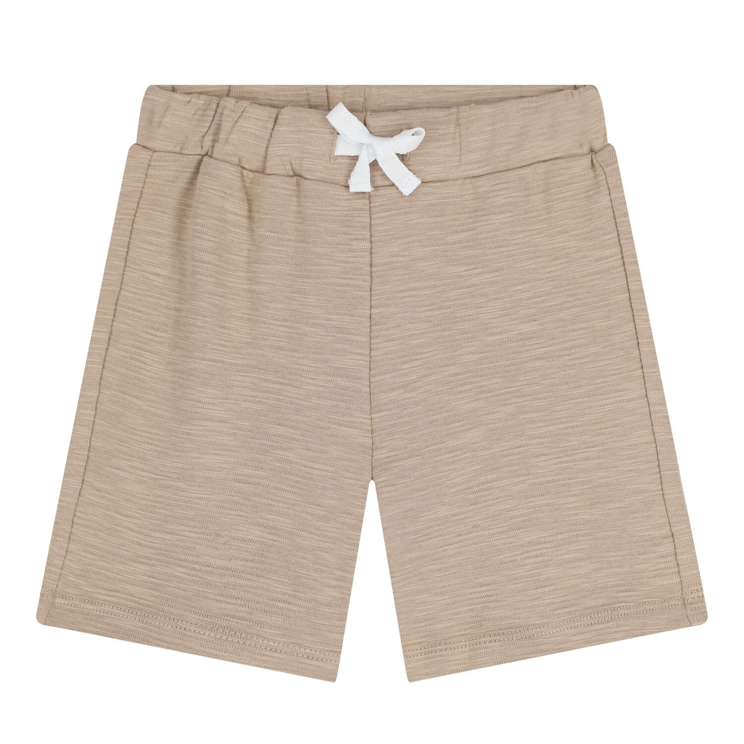 Baby Boys White & Beige Tiger Shorts Set, 1, hi-res