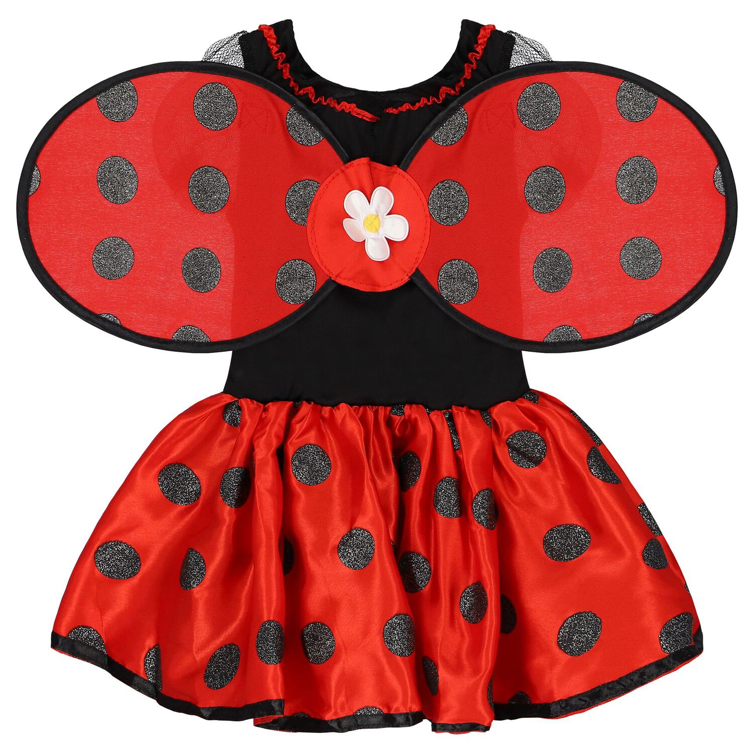 Girls Black & Red Little Lady Bug Costume, 1, hi-res image number null